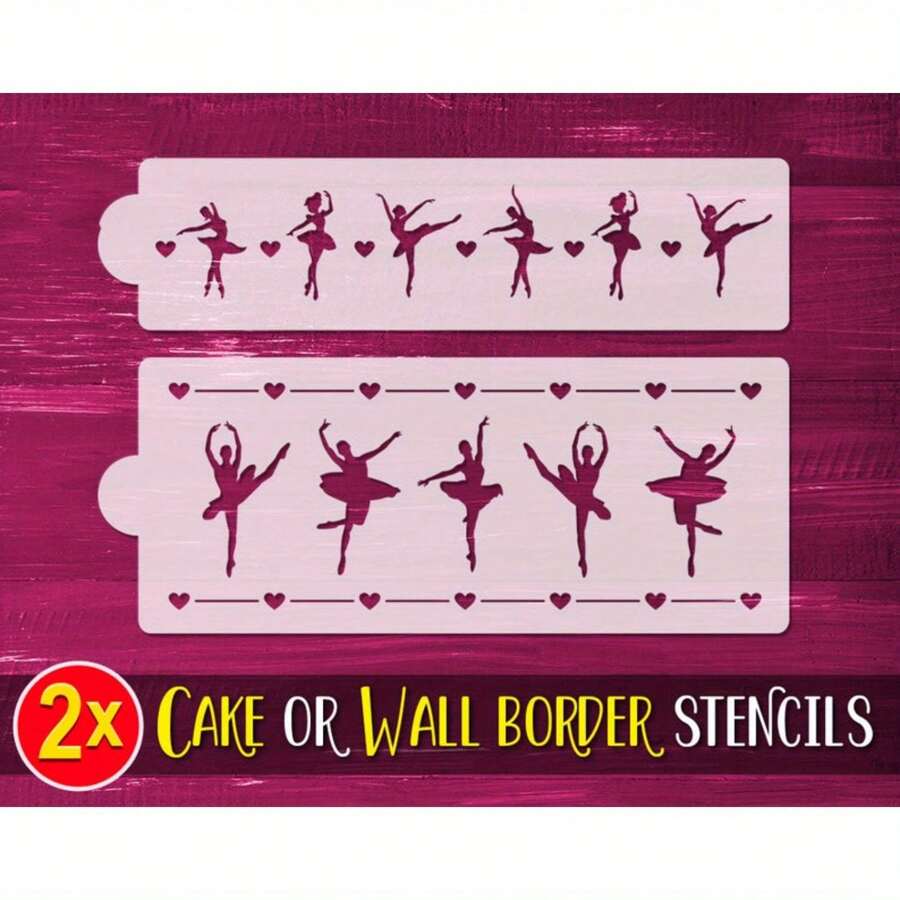 DIY Dragon & Castle Painting Stencils - 2 Reusable Plastic Templates With Brush For Walls, Wood, Fabric Crafts (30x30cm & 29.7x21cm)
