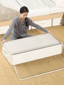 1 件带透明窗口的床下收纳袋，大容量可折叠收纳袋，适用于被子、衣服等物品的收纳 - 薑色 - 查看 4