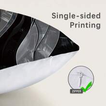 MEMNUN 1 件/2 件 90 克/平方米 17.7 * 17.7 英寸（45 * 45 厘米）/19.69 * 19.69 英寸（50 * 50 厘米）/15.75 * 15.75 英寸（40 * 40 厘米）特别设计的灰色和黑色条纹大理石图案枕套 [不含枕芯]，由涤纶面料制成，适合日常使用，家居装饰，客厅，卧室，沙发，艺术，设计，氛围 - 彩色 - 查看 5