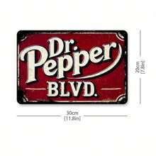 Doctor Pepper Vintage Metal Sign, Aluminum Wall Decor Suitable For Yard, Garden, Garage, Home, Cafe, Bar, Club - Retro Street Art Wall Plaque, 20x30cm (8x12 Inch) - Aluminum Material, Ideal Choice For Indoor Decoration,Home Decor ,Room Decor,Wall Decor Gifts Birthday Graduation