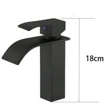 Grifo, Acero Inoxidable Mezclador de Baño Alto, Grifos para Lavabo de Baño con 2 Mangueras de Agua Fría y Caliente, Adecuado para el uso diario - Negro - Ver 2