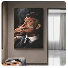 1 PEÇA Poster de Pintura em Tela Figura de Lenda da Máfia Gangster, Arte de Parede, Quadro Decorativo para Sala de Estar, Casa, Decoração de Escritório (Sem Moldura)