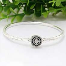 Elegant Sterling Silver Star Zirconia Snake Bone Chain, Suitable For DIY Bracelet, Fashion Jewelry Gift For Women Basic Chain