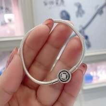 Elegant Sterling Silver Star Zirconia Snake Bone Chain, Suitable For DIY Bracelet, Fashion Jewelry Gift For Women Basic Chain