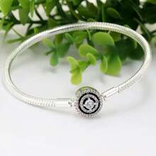 Elegant Sterling Silver Star Zirconia Snake Bone Chain, Suitable For DIY Bracelet, Fashion Jewelry Gift For Women Basic Chain