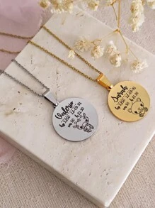 1 chiếc Vòng cổ khắc tên tùy chỉnh theo số liệu thống kê em bé Vòng cổ chiều cao ngày tháng tên trẻ sơ sinh bằng thép không gỉ vàng Món quà hoàn hảo cho phụ nữ và trẻ em gái, gia đình làm quà tặng, là một lựa chọn tốt Phong cách, thời trang mùa thu, giản dị, cổ điển, dễ thương tùy chỉnh, quà tặng cho cha mẹ mới Ngày lễ tình nhân - Bạc - Xem 3