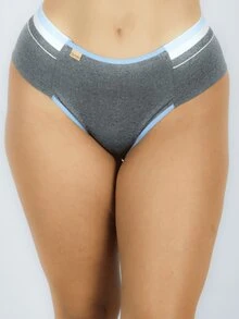 Joana Comfortable High Waist Wide Elastic Everyday Panties - Xám - Xem 5