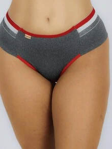Joana Comfortable High Waist Wide Elastic Everyday Panties - Xám - Xem 4