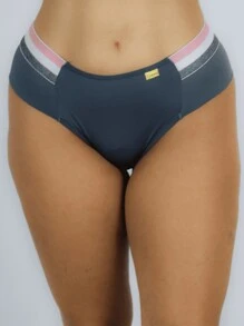 Joana Comfortable High Waist Wide Elastic Everyday Panties - Xám - Xem 1