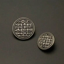Vintage Antique Brass Buttons 10PCS - Multi-Size 15/20/25mm Circular Metal Sewing Buttons For Blazers, Cardigans, Shirt Cuffs (Spring Summer DIY Fashion Accessories) - Multicolor - View 17
