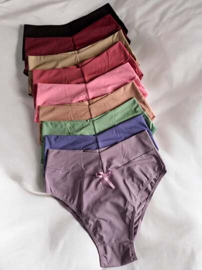 Kit 5 Calcinhas Cinta Cintura Alta Aperta Culote Reduz Medidas Adulto Feminina Lingerie Feminina