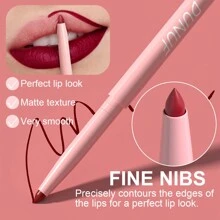 DUNUF DUNUF Set de 6 lápices delineadores de labios, acabado aterciopelado mate, de fácil aplicación