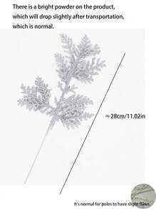 16 chiếc-Kim thông lấp lánh Giáng sinh, que cắm và bình xịt Giáng sinh, lá thông nhân tạo, thân cây tuyết tùng, lá Giáng sinh, thân cây cho đồ thủ công DIY, vòng hoa trang trí nhà cửa, kim thông nhân tạo lấp lánh vàng, que cắm hoa Giáng sinh giả, cành cây cho vòng hoa cây thông, bó hoa cưới, trang trí ngày lễ theo mùa đông, Halloween, trang trí Halloween - Bạc - Xem 6