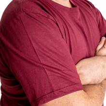 Plus Size Short Sleeve T-Shirt Comfortable Premium Cotton - Maroon - View 3