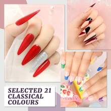 Lavender Violets UV-Gel-Nagellack Set 25 stück weihnachtsgeschenk Weiß Rosa Schwarz Blau Grün Rot Grün Splitter Glitzernd Mit Blooming Gel, Base & Matte-Glänzende Top Coat Geschenke für LED Shellac Nägel Maniküre C997