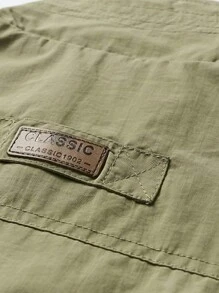 1 件装男士户外运动立领背心，刺绣舒适钓鱼夹克，适合夏季