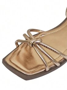 Women's Flat Sandals With Ties On The Leg, Summer Fashion Ref. 034/1002 - 銅色 - 查看 3