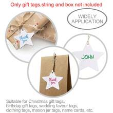 100PCS White Kraft Star Paper Gift Tags, Personalized Blank Hanging Tags For Arts And Crafts Decor Gift Wrapping, DIY Craft - Multicolor - View 5