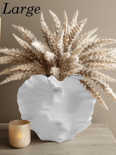 Flowers Vase Moderne Home Coral Ceramic Shape Zwart Wit stone Nordic Pampas Grass, Boho Donut Centerpiece Wedding, Ideal Mother's Day Wedding .(Black) Birthday Graduation Room Flower Glass view 6