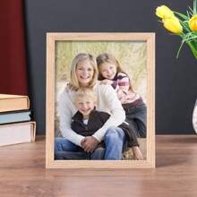 3/4 Pcs/Set 5x7" Oak Wood Color Solid Wood Photo Frame, Classic Rectangular/Square Oak Wood Style Modern Simple Home Decor Art Picture Frame - oak color - View 9