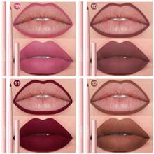 DUNUF DUNUF Set de 6 lápices delineadores de labios, acabado aterciopelado mate, de fácil aplicación