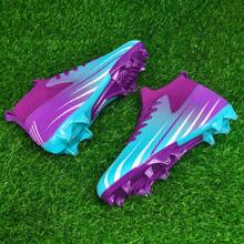 1 đôi giày đá bóng cổ cao dành cho nam dành cho các môn thể thao đồng đội ngoài trời, phù hợp cho người lớn, học sinh và thanh thiếu niên, chống trượt và bền cho AG, FG, sân mềm, sân cỏ thật, thi đấu và tập luyện, da, buộc dây, giày đá bóng cỡ nhỏ - Nhạc Tử - Xem 10