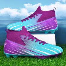 1 đôi giày đá bóng cổ cao dành cho nam dành cho các môn thể thao đồng đội ngoài trời, phù hợp cho người lớn, học sinh và thanh thiếu niên, chống trượt và bền cho AG, FG, sân mềm, sân cỏ thật, thi đấu và tập luyện, da, buộc dây, giày đá bóng cỡ nhỏ - Nhạc Tử - Xem 9