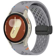 Dây đeo silicon tương thích với Samsung Galaxy Watch 7 FE 6 5 4 40mm 44mm 5Pro 45mm Dây đeo khóa từ 6 Classic 43mm 47mm Vòng đeo tay không có khe hở - nhiều màu - Xem 15