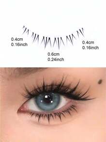 5 Pairs Fairy Lower Eyelashes, Manga Little Devil Style Natural Look False Eyelashes With Transparent Stem Natural Full Strip Lashes Strip Lashes, Lashes, Eyelashes, Fake Lashes - Criss Cross lashes - View 3