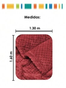 Cobija de viaje Ultrasuave De Color Sólido Simple, Cobijas Ligeras Y Cómodas Para Descansar Al Mediodía, Frazada termica Disponibles En Varios ColoresI(130*160cm) - Rojo - Ver 3
