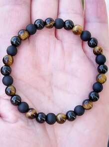 6mm Triple Protection Bracelet, Tiger Eye, Black Onyx & Black Tourmaline Beads, Abundance & Prosperity Powerful Protective Meditation Jewelry,Gifts For Him Or Her - Multicolor - View 8