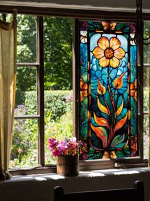 1 Cuộn Hoa Sơn Dày Mờ Phong Cách Cổ Điển Có Họa Tiết Hình Học Bất Đối Xứng, Phim Kính, Trang Trí Nhà Tự Làm Theo Phong Cách Bohemian, Không Keo Dán, Hấp Phụ Tĩnh Điện, Cách Nhiệt Trong Suốt, Che Nắng, Miếng Dán Cửa Sổ Thích Hợp Cho Cửa Phòng Tắm Tại Nhà, Phim Kính Màu 3D, Miếng Dán Kính - Nhiều màu - Xem 5