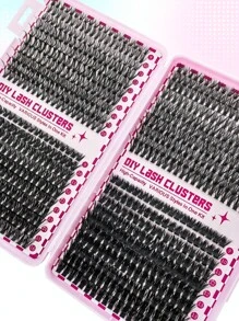 800片 D捲度單簇假睫毛大容量裝 30D-80D 9-16mm DIY接睫毛套組 自然豐盈 長款輕盈柔軟 可重複使用 附2支睫毛刷 適合居家日常、派對、婚禮、旅行、音樂祭 - 黑色 - 查看 8