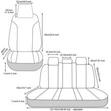 Cobear 5-Seater Car Seat Cover Complete Set With Headrests And Cushions, Made Of PU Leather, Breathable, Soft, Non-Slip, Abrasion-Resistant, Easy Installation And Cleaning, Universal Fit For Cars, SUVs, And Vvans, Car Seat Protectors As Car Interior Decoration And Car Accessories For All Seasons Ct0008 - 黑色和紅色 - 查看 7