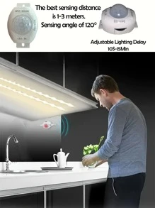 1 Stück 5V LED Lichtband mit Bewegungssensor-Regler - USB-betrieben, Länge wählbar (1m - 5m), 120° Erfassungsbereich, einstellbare Dauer, perfekt für Küche, Schlafzimmer, Treppenhaus, Wohnzimmer, Garderobe - abschneidbar und platzsparend