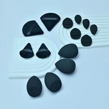 天鹅绒粉扑和化妆海绵 14 件套，带储物容器，亲肤，多色化妆海绵，不含乳胶，适合所有皮肤类型，两用干湿两用搅拌器，打造完美粉底 - 彩色 - 查看 7