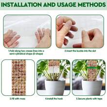 24in/36in/48 Inch Moss Pole Plastic Plant Stand Indoor Climbing Plants Guardian Tutors Pot Moss Stick For Monstera, Large D Shaped PolesPlants Growth Garden Support Accessories