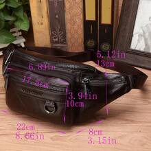 Bolsa cinto Pochete de Couro Genuíno para Homens de Viagem Retro Pele Natural Bolsa Masculina Transversal Corpo Bandoleira Quadril Faixa de Bolsas