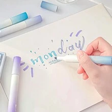 Kit 4 Highlighters Pens Markers Colorful Stationery Cute Pastel Neon Colors School Supplies - Màu tím - Xem 4