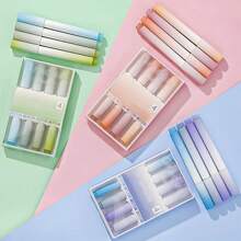 Kit 4 Highlighters Pens Markers Colorful Stationery Cute Pastel Neon Colors School Supplies - Màu tím - Xem 7