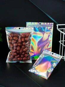 100pcs/Set Rainbow Laser Film Self-Sealing Bags Jewelry Ornaments Packaging Bags Gift Packaging Self-Sealing Bags