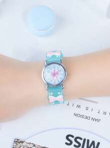 1pc New Bow-Knot Fashionable Cute Cartoon Quartz Watch, Suitable For Daily Attire, Holiday Gift