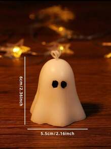 1pc Halloween Ghost Scented Candle, Spooky Atmosphere Festive Gift, Hand-Made Smokeless Candle, Suitable For Dining Table, Party, Birthday Cake, Home Decor, Wedding Party Decor, Fragrant Candle, Suitable For Halloween, Thanksgiving, Christmas Party,Christmas Halloween Decor Room Decor