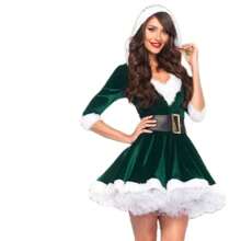 Women's Mrs Claus Santa Christmas Costume With Hooded Dress, Underskirt, Bustle For Christmas Or Party,Going Out Outfit,Partywear,New Year Party,Festival Outfit, Valentine's Day ,Dress. Christmas,Dresses For Woman,Valentine's Day,Red Dress,Pink,Party Dress - Multicolor - View 15