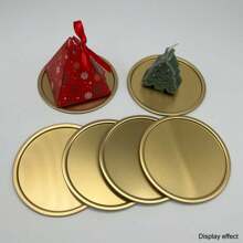 6 PIEZAS Elegante disco dorado de almacenamiento para el hogar, bandeja de almacenamiento, organizador de sobremesa multiusos para joyería, velas, cosméticos y decoración del hogar | Ideal para sala de estar, dormitorio y accesorios de fotografía, bandejas para joyas, bandeja de metal