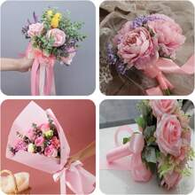 25yards/50yards 4cm Satin Ribbon, Colorful Ribbon For Wedding Chair Decoration, Floral Gifts, Cake Packaging - Multicolor - View 6