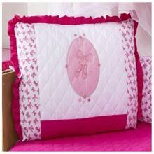 10 Piece American Crib Kit With Embroidered Side Protector For Boys And Girls - Pink Sneakers - View 3