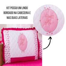 10 Piece American Crib Kit With Embroidered Side Protector For Boys And Girls - Pink Sneakers - View 10