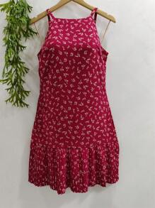 Women's Floral Dress - Hồng - Xem 1