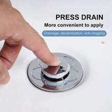 Wash Basin Drain Plug Wash Basin Drain Plug Wash Basin Drain Pipe Spring Core Stainless Steel Spring - Silver - View 3